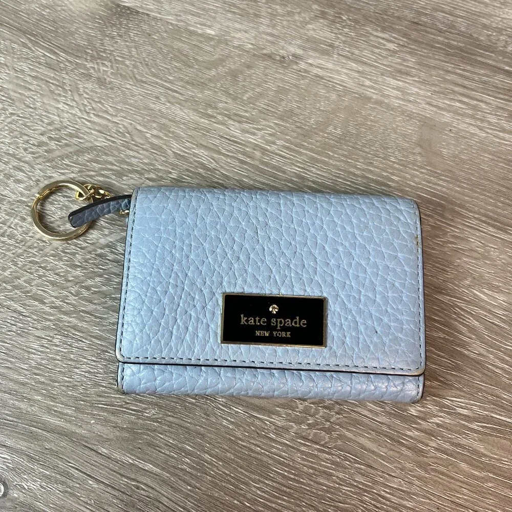 Kate Spade Blue Card holder Wallet Keyring